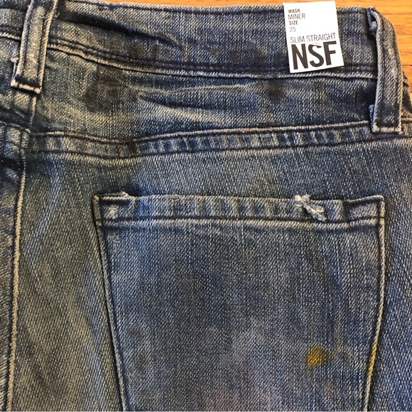 NSF Slim Straight jeans miner wash blue size 25 - Picture 7 of 16